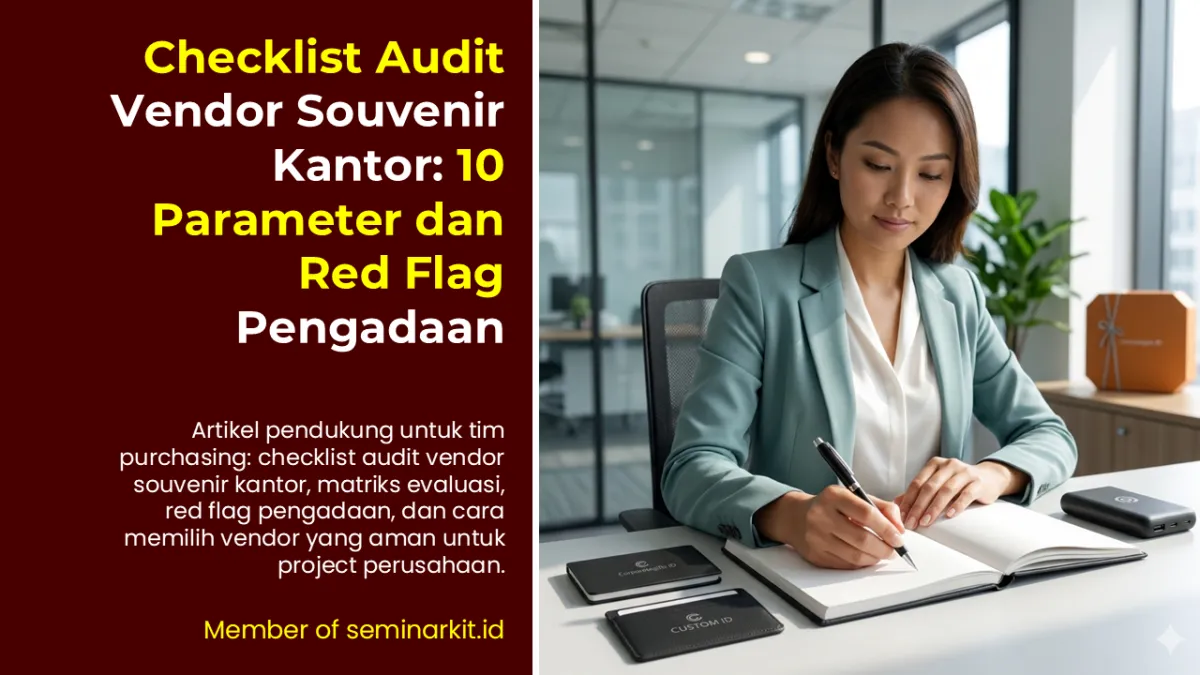 Tim purchasing melakukan audit vendor souvenir kantor sebelum pengadaan perusahaan
