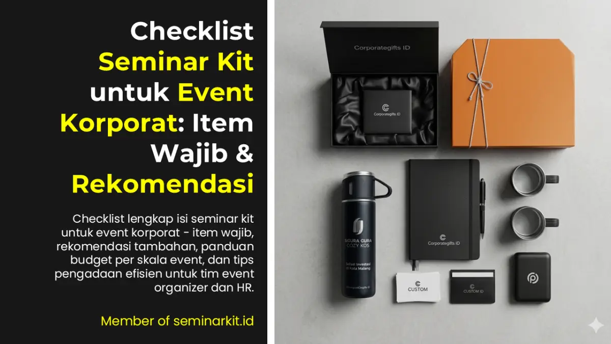 Checklist seminar kit event korporat