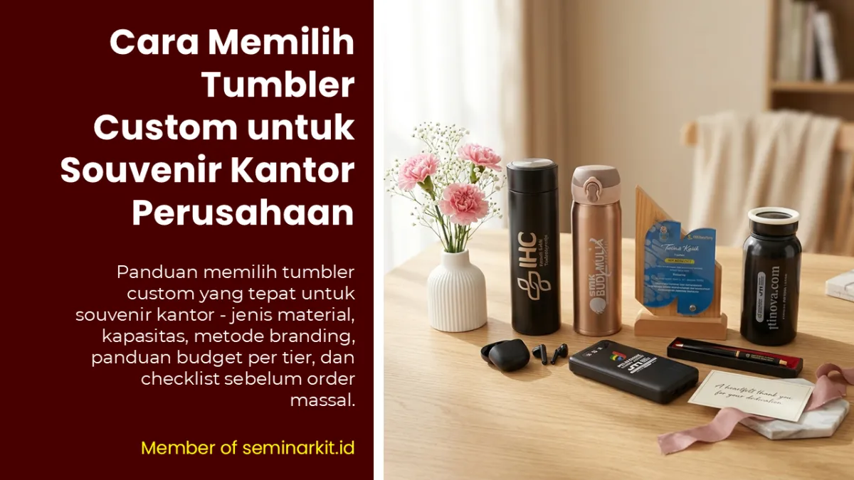 Perbandingan material tumbler custom untuk souvenir kantor