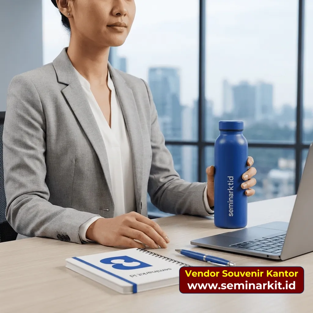 Produksi tumbler custom souvenir kantor