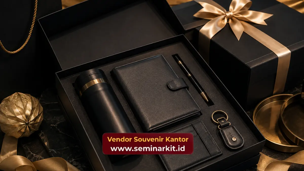 corporate gift custom logo dalam kemasan eksklusif