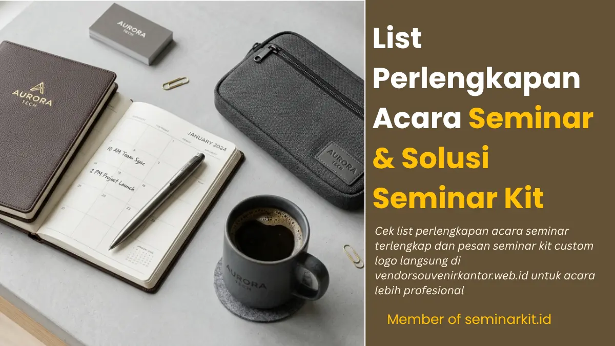 List Perlengkapan Acara Seminar: Checklist Lengkap dan Solusi Seminar Kit Korporat