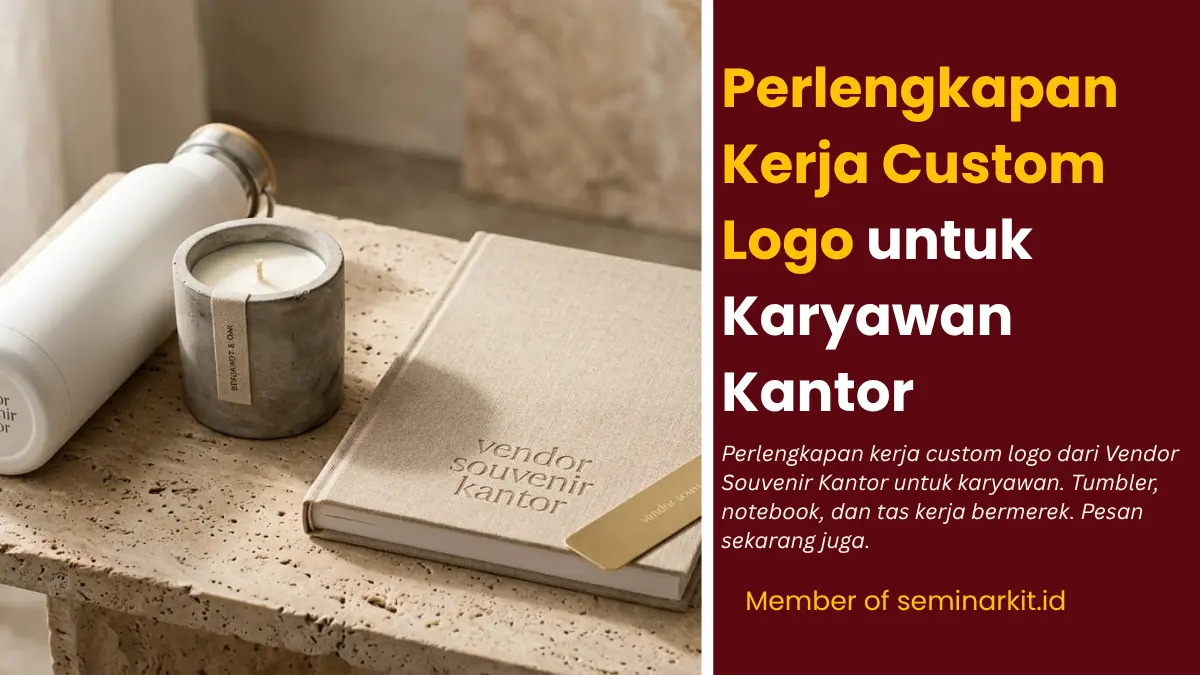 Perlengkapan Kerja Custom Logo untuk Karyawan Kantor