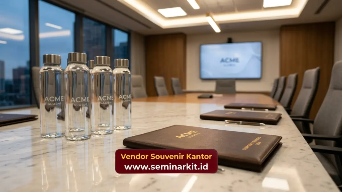 Proses Cetak Souvenir Kantor Custom Logo