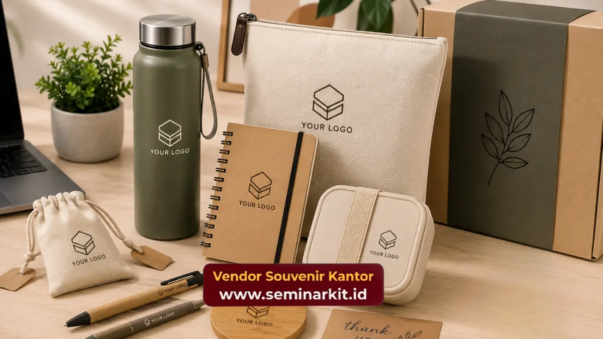 Custom logo souvenir kantor budget 100 ribu