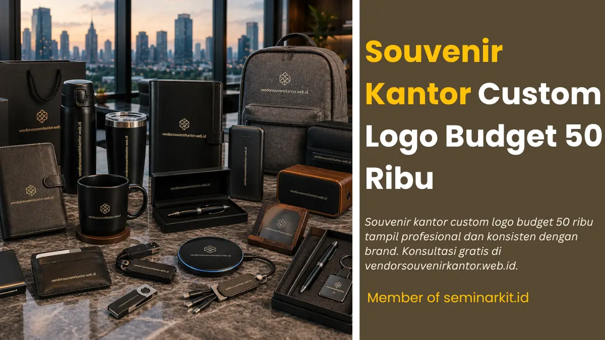 Souvenir Kantor Custom Logo Budget 50 Ribu untuk Branding Konsisten