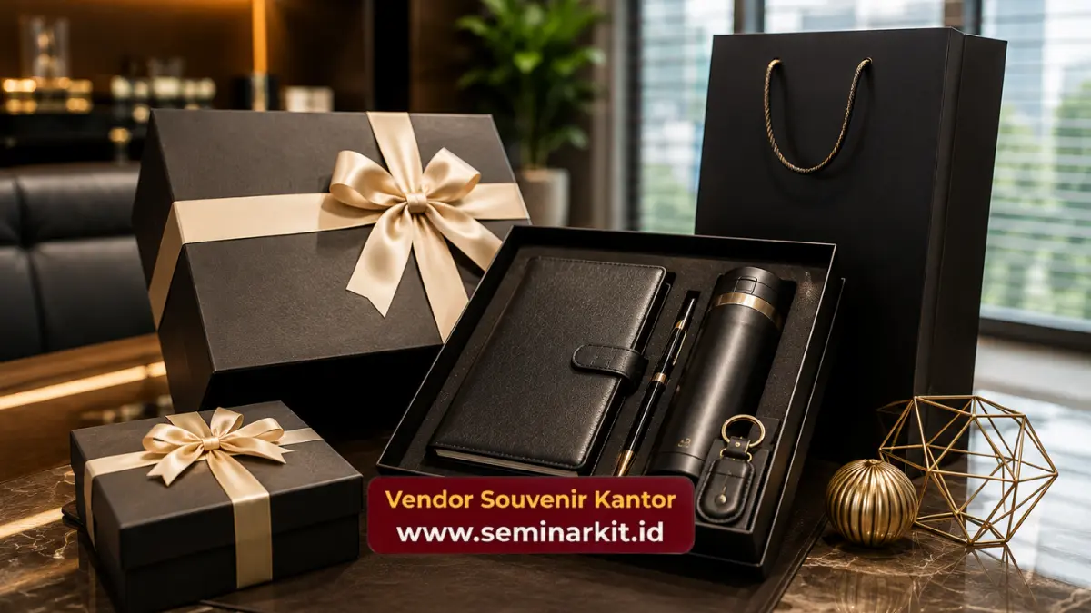 kemasan premium souvenir kantor dari vendor souvenir kantor
