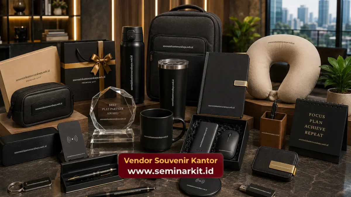 Vendor Souvenir Kantor Murah vs Premium