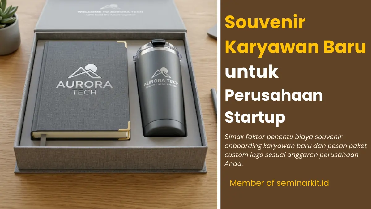Souvenir Karyawan Baru untuk Perusahaan Startup Simpel Custom Logo