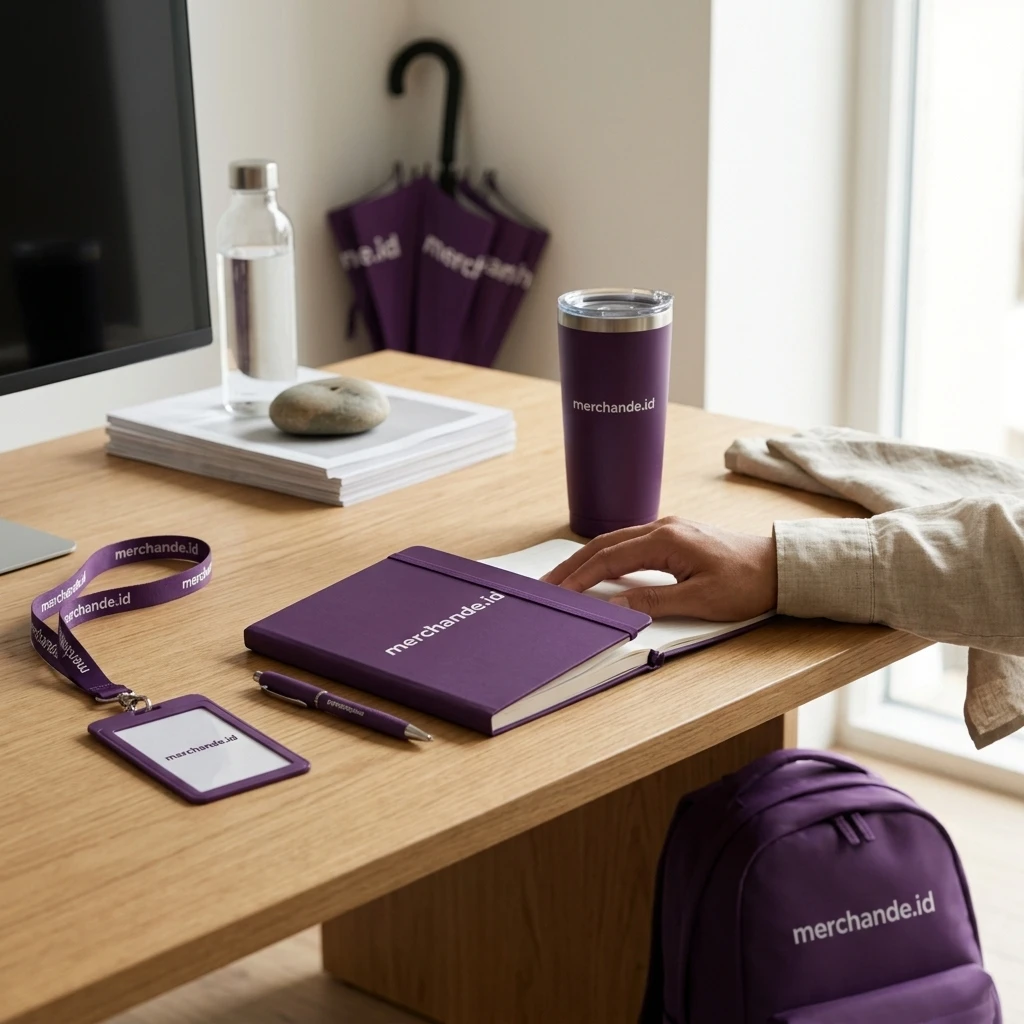 Contoh tumbler custom dengan branding perusahaan