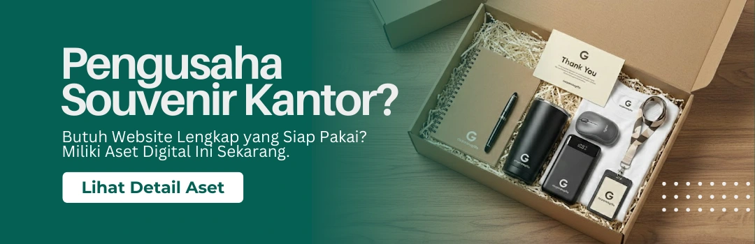 Banner konsultasi pembuatan brief souvenir kantor via WhatsApp